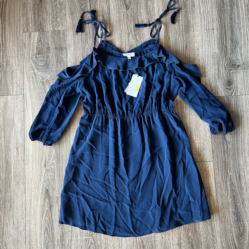 A loves A silk cold shoulder dress large NWT